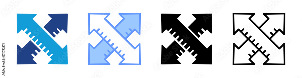 Poster Traversing icon set multiple style collection