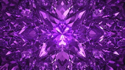Close-up of a radiant amethyst gemstone capturing brilliant violet reflections