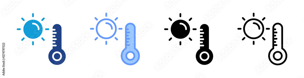 Aufkleber exposure icon set multiple style collection