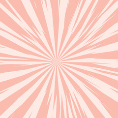 Pop art radial colorful comics book magazine cover. Striped digital background. Cartoon funny retro pattern strip mock up. Vector halftone illustration. Sunburst, starburst shape.