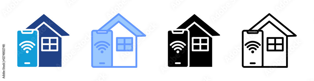 Poster Smarthome Control icon set multiple style collection