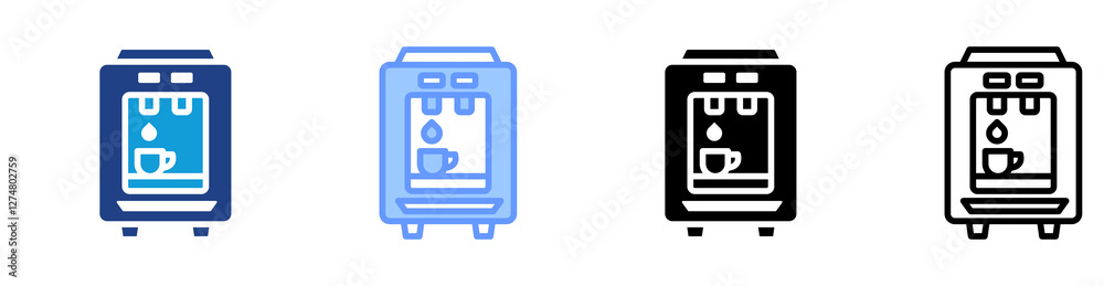 Poster water purifier icon set multiple style collection