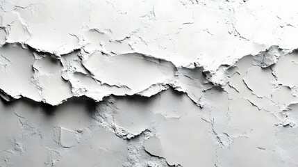 Fototapeta premium Abstract image of a white textured surface. A study of light and shadow on a grainy, crumbly material. Abstract White Texture: A Study in Light and Shadow