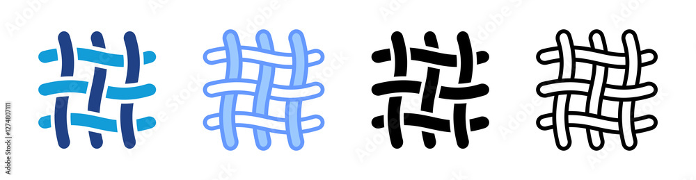 Poster fiber icon set multiple style collection