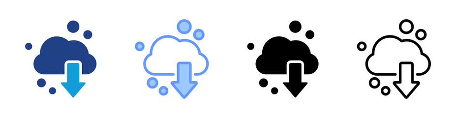 Carbon Dioxide icon set multiple style collection