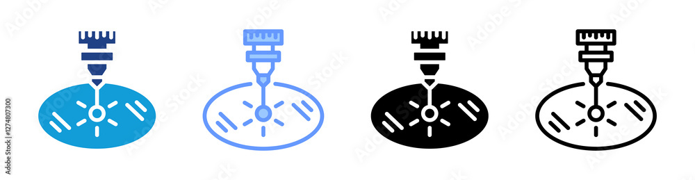 Poster Laser Customization icon set multiple style collection