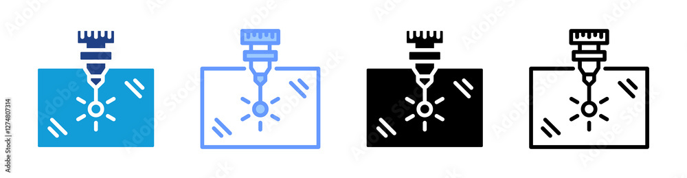 Poster Prototype icon set multiple style collection