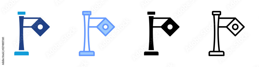 Poster Signage icon set multiple style collection