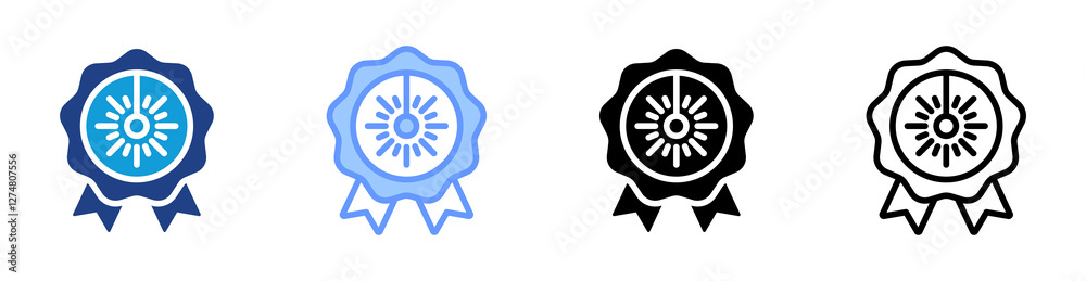 Aufkleber beam quality icon set multiple style collection