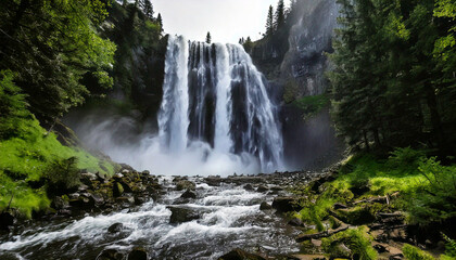 Energetic Waterfall Mist Textures