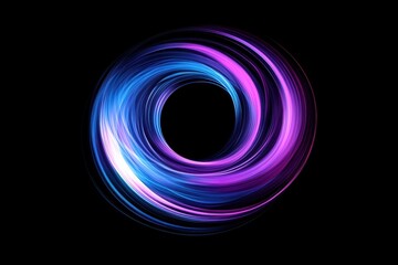 Dynamic digital graphic layout featuring swirling colors and patterns for advertising purposes