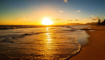 Golden Beach Soft Light Shadows