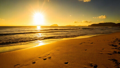 Golden Beach Soft Light Shadows