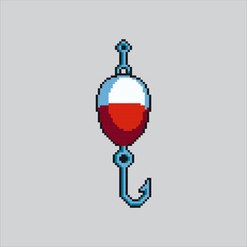 recommend clip art: Pixel art illustration Fishing Bob. Pixelated Fishing Bobber. Float Fishing Bob Bobber Icon pixelated for the pixel art game and icon for website and video game. old school retro.