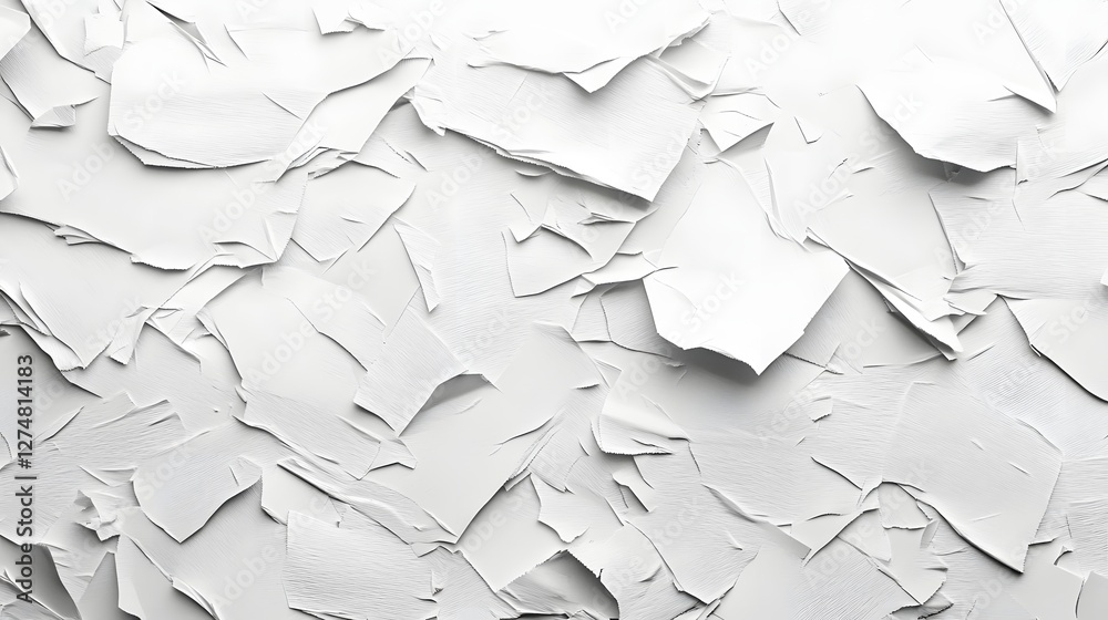 Aufkleber close-up view of a white cracked paint texture. abstract background with a rough, aged surface. abst