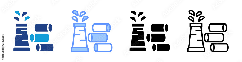 Aufkleber extraction icon set multiple style collection