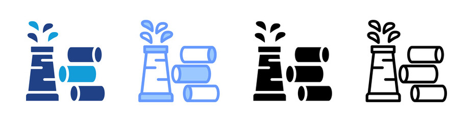 Extraction icon set multiple style collection