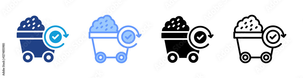 Poster reserves icon set multiple style collection
