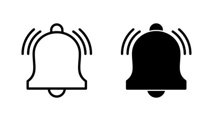 Bell icon vector. Notification sign and symbol for web site design