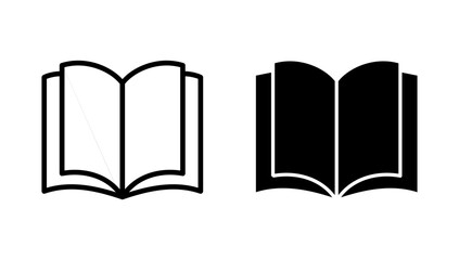 Book icon vector. open book sign and symbol. ebook icon