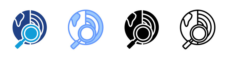 Geology icon set multiple style collection © Uniconlabs