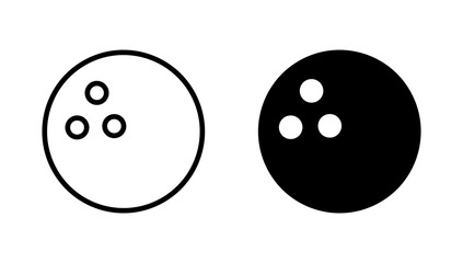 Bowling icon vector. bowling ball and pin sign and symbol.
