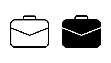 Briefcase icon vector. suitcase sign and symbol. luggage symbol.
