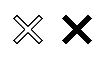 Close icon vector. Delete sign and symbol. cross sign
