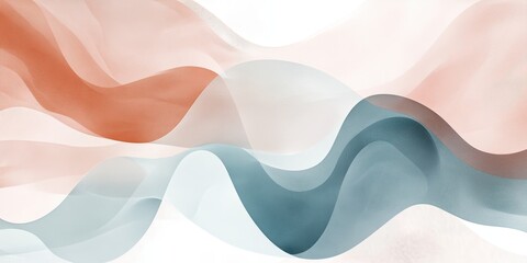 Obraz premium Abstract flowing shapes with blending colors create dynamic composition