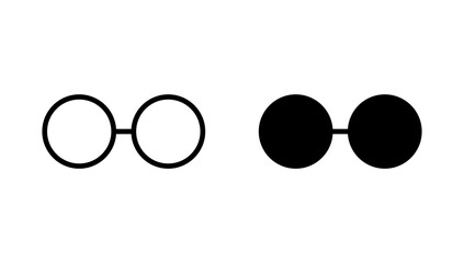 Fototapeta premium Glasses icon vector. Glasses sign and symbol