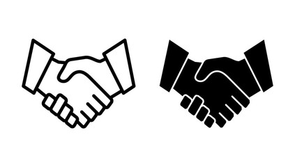 Handshake icon vector. business handshake sign and symbol. contact agreement