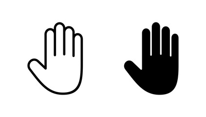 Hand icon vector. hand sign and symbol. palm