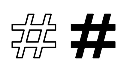 Hashtag icon vector. hashtag sign and symbol