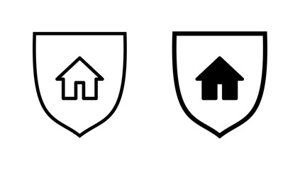 house insurance icon vector. house protection sign and symbol