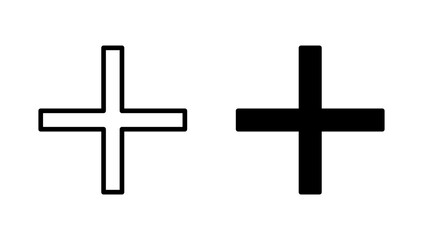 Obraz premium Plus icon vector. Add plus sign and symbol