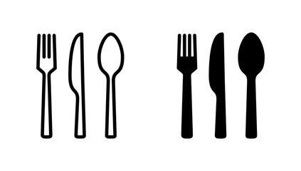 spoon and fork icon vector. spoon, fork and knife icon vector. restaurant sign and symbol