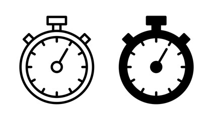 Obraz premium Stopwatch icon vector. Timer sign and symbol. Countdown icon. Period of time