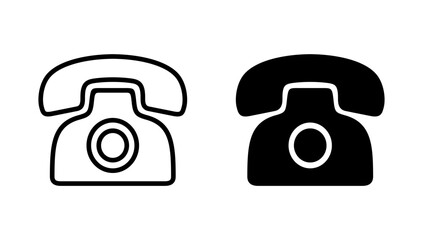 Telephone icon vector. phone sign and symbol
