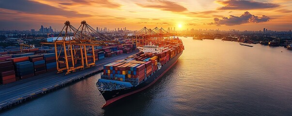 Illustrate a global supply chain network powered by renewable energy, showcasing the shift to greener logistics and environmentallyconscious operations