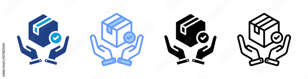Poster Handmade icon set multiple style collection