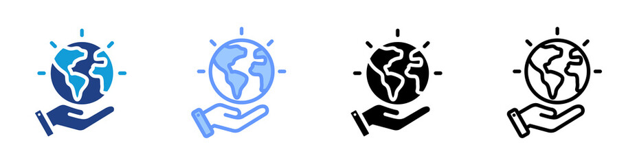 Environmental Impact icon set multiple style collection © Uniconlabs