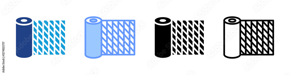 Poster Textiles icon set multiple style collection
