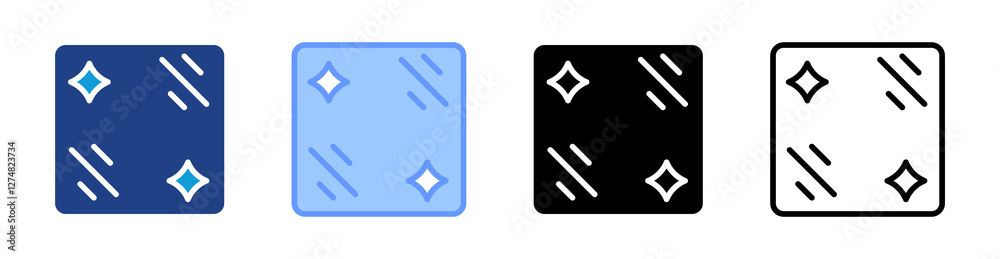 Aufkleber glass icon set multiple style collection