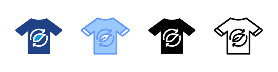 Sustainable Fashion icon set multiple style collection