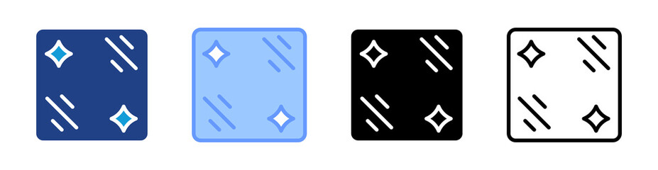 Glass icon set multiple style collection