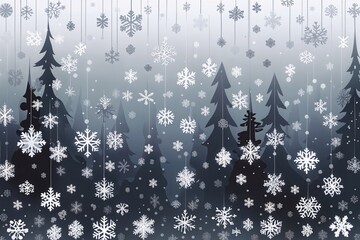 Diverse Snowflake Shapes and Sizes on Slate to Pristine White Background