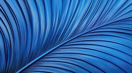 Abstract Blue Leaf Texture Art Print Modern Wall Decor