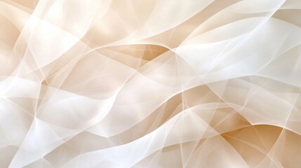 Obraz premium Abstract Beige and White Wave Background: Soft, Elegant, and Flowing Design