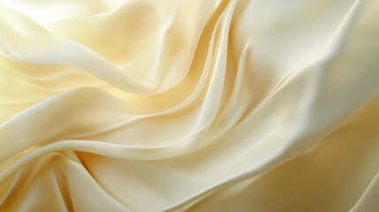 Creamy Draped Fabric Texture: Soft, Elegant Waves of Luxurious Textile