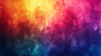 A vibrant digital watercolor background with abstract splashes of color representing the energetic chaos of Mardi Gras, with bright tones and blurred edges, creating a modern, festive atmosphere